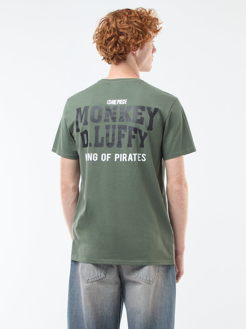 Katoenen T-shirt 'Sun City' 'One Piece' Groen - Kiabi