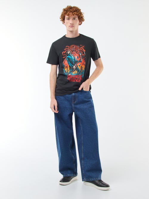 Katoenen T-shirt 'Sun City' 'Stranger Things' 'Netflix' - Kiabi