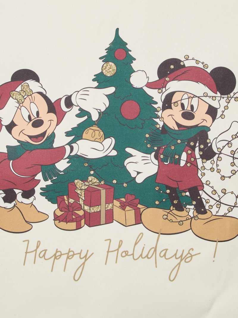 Katoenen tas met koordje 'Disney' 'Mickey' Wit - Kiabi