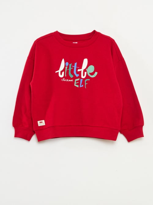 Katoenen trui met kerstmotief - Kiabi