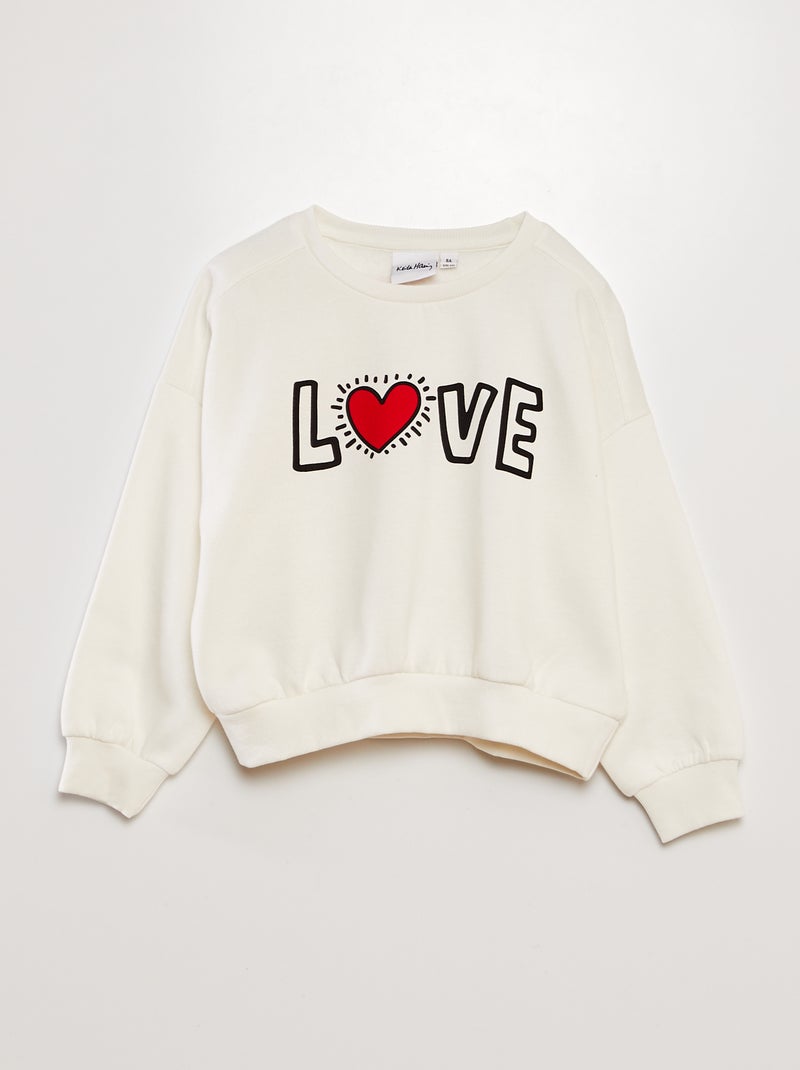 'Keith Haring'-sweater - Valentijnsdag WIT - Kiabi