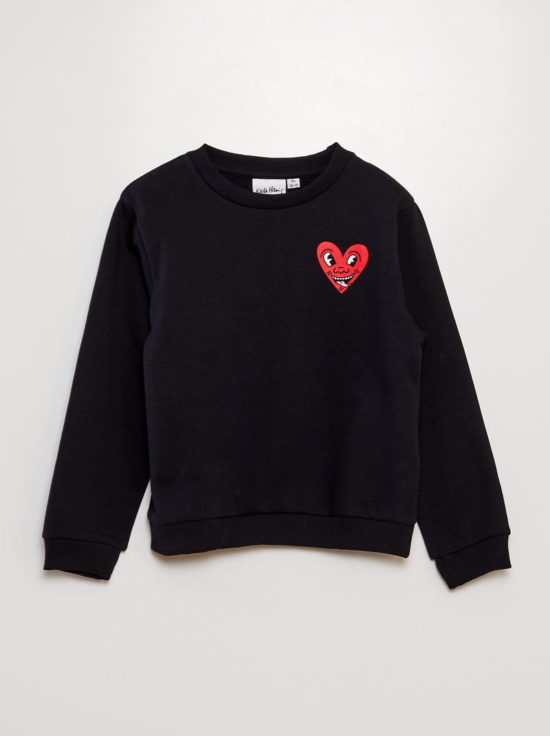 'Keith Haring'-sweater - Valentijnsdag zwart - Kiabi