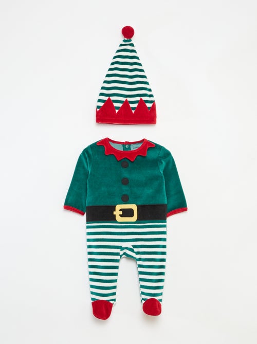 Kerst-setje met slaappakje + muts - Kiabi