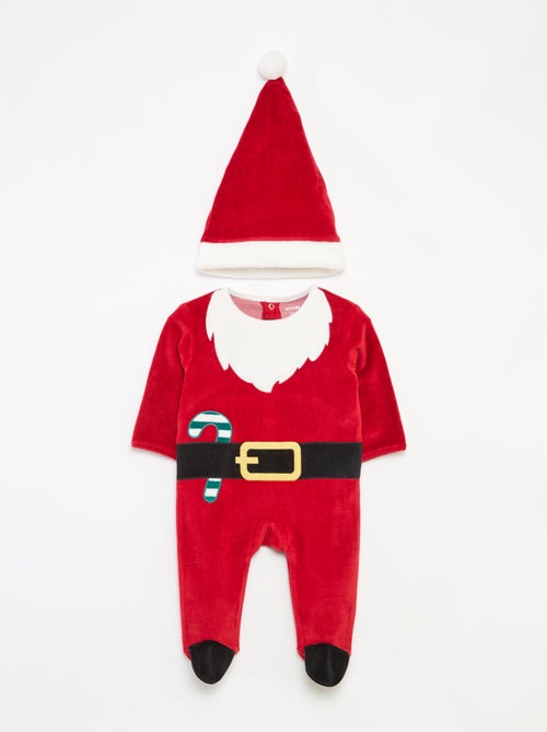 Kerst-setje met slaappakje + muts - Kiabi