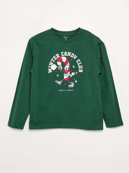 Kerst-T-shirt met lange mouwen - Kiabi Kerst-T-shirt met lange mouwen - Kiabi