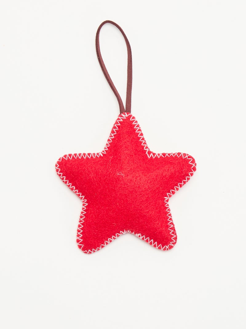 Kerstdecoratie van vilt Rood - Kiabi