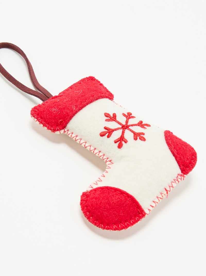 Kerstdecoratie van vilt Wit - Kiabi