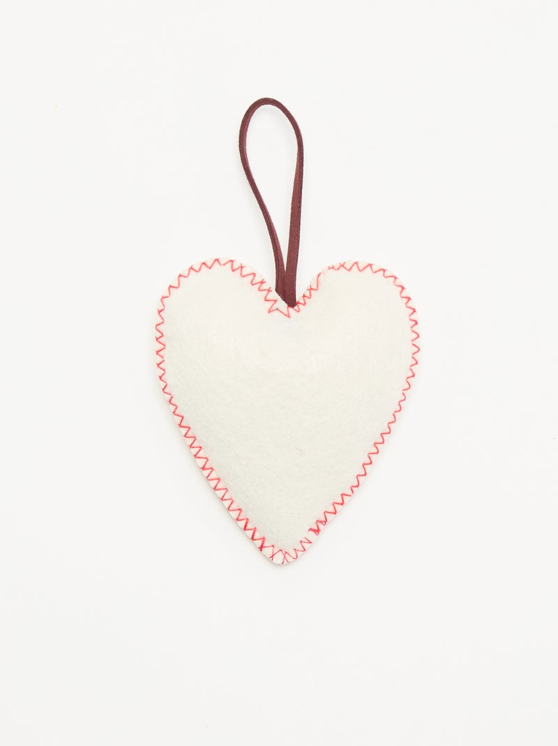 Kerstdecoratie van vilt Wit - Kiabi