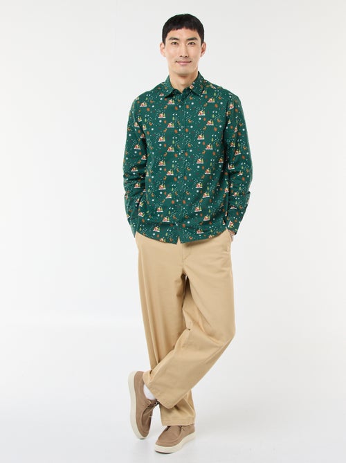 Kersthemd met print - Kiabi