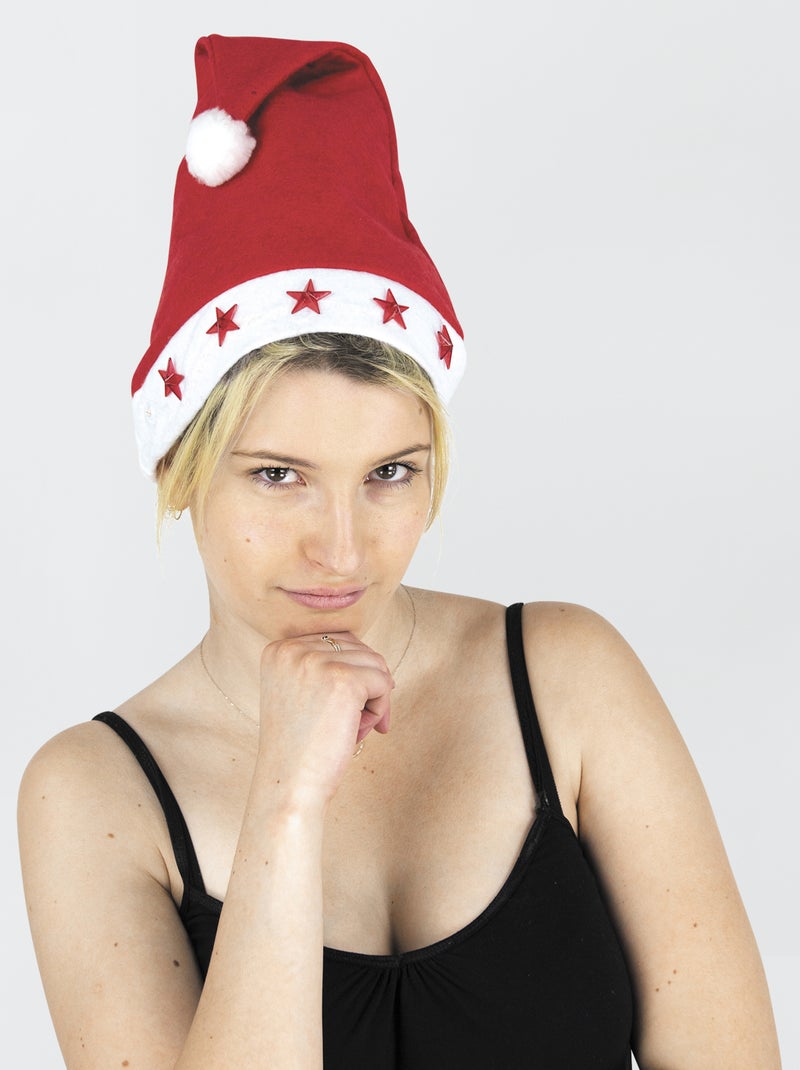 Kerstmannenmuts met sterretjes ROOD - Kiabi