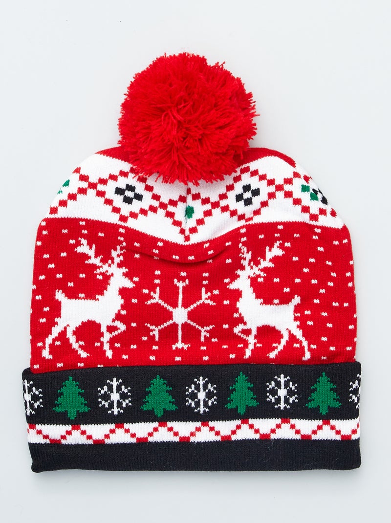 Kerstmuts met kwastje rood - Kiabi