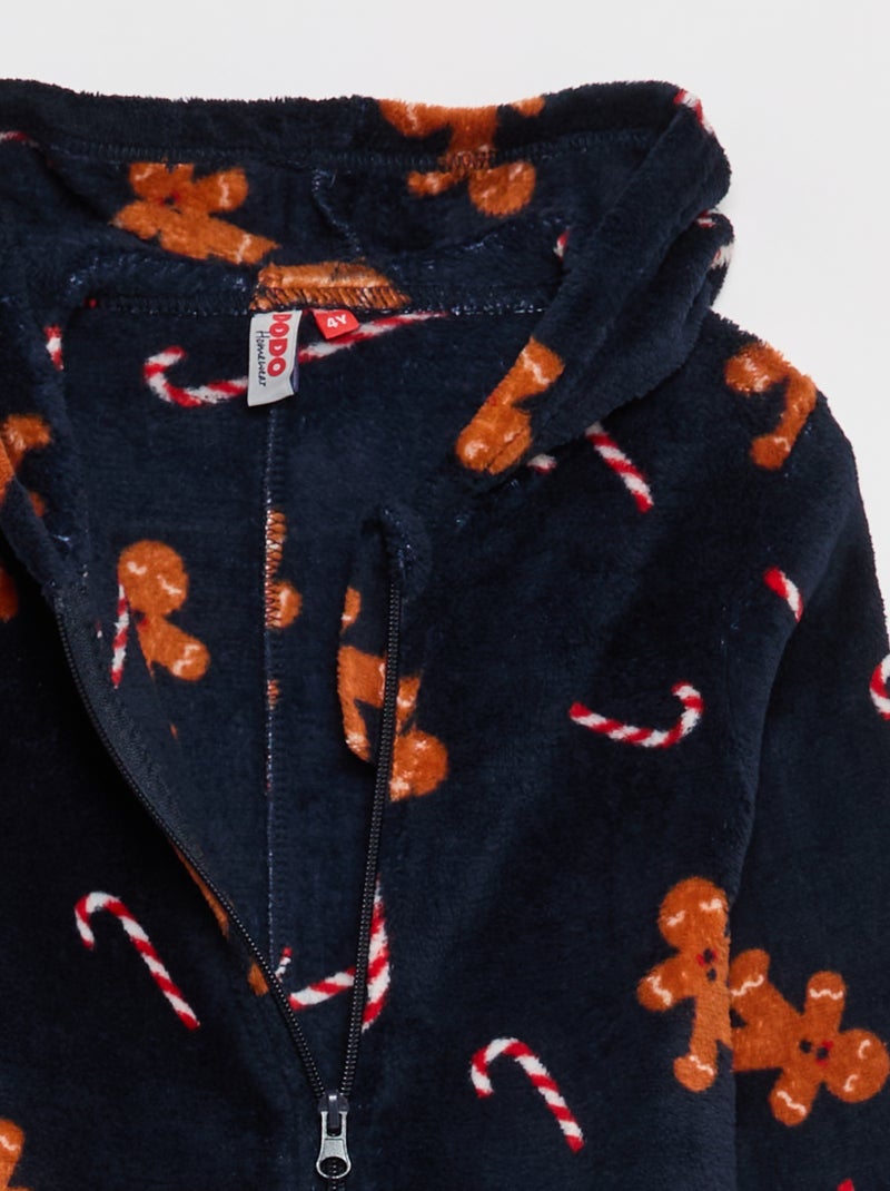 Kerstpak van fleecestof Blauw - Kiabi