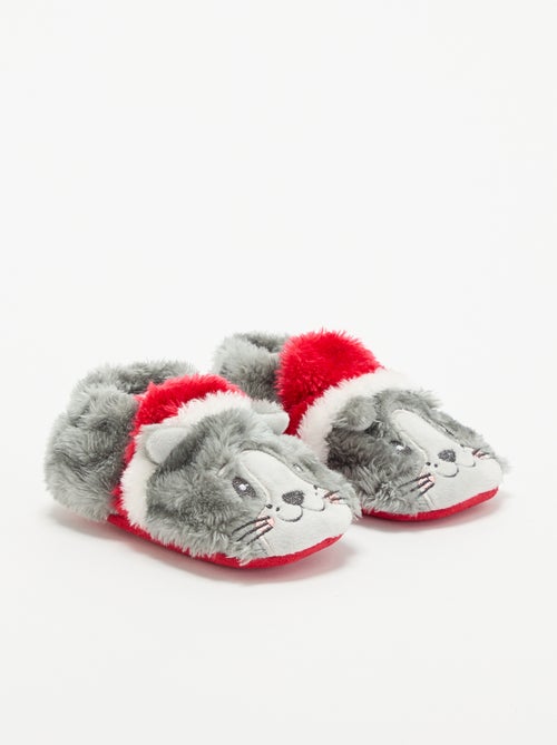 Kerstpantoffels 'kat' - Kiabi