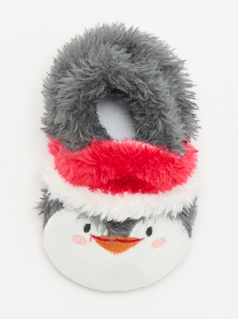 Kerstpantoffels 'pinguïn' Zwart - Kiabi