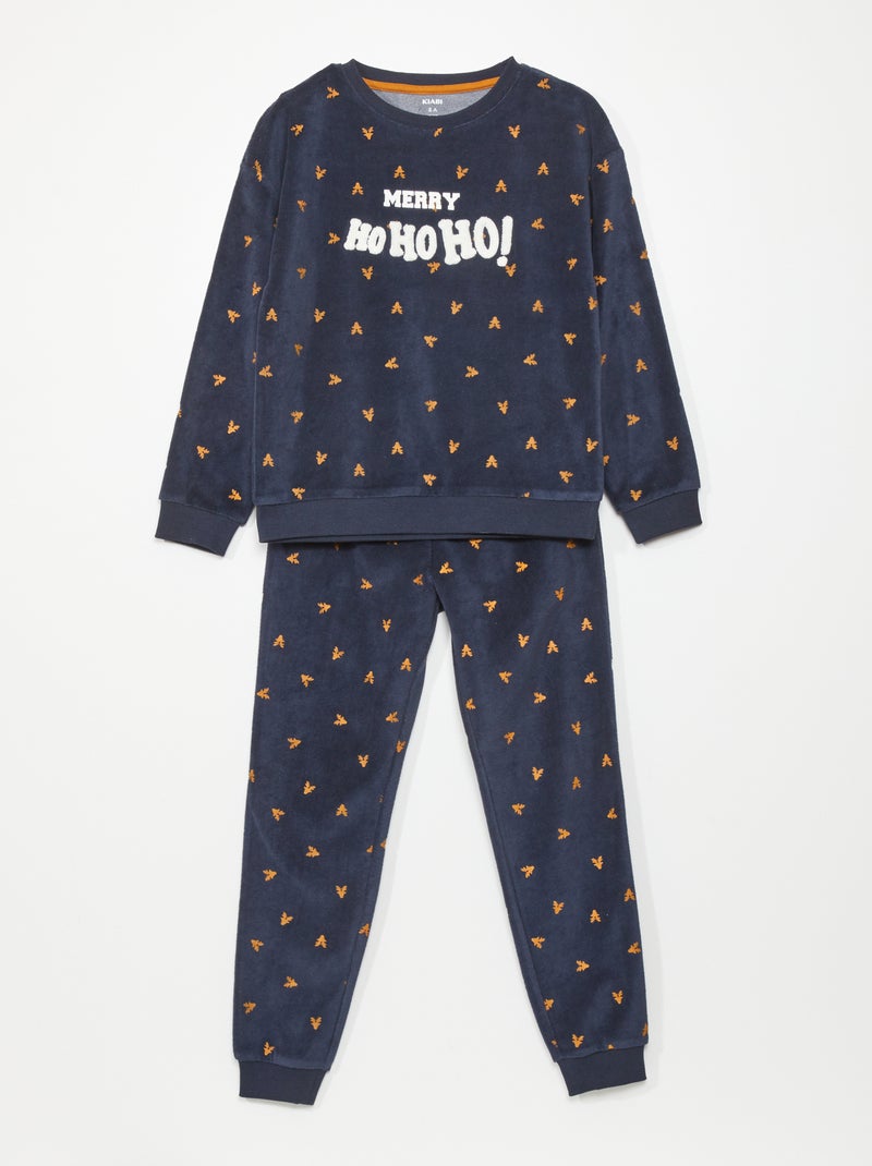 Kerstpyjama - 2-delig BLAUW - Kiabi
