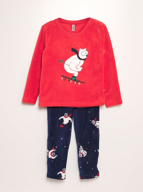 Kerstpyjama in fleece - 2-delig - Kiabi