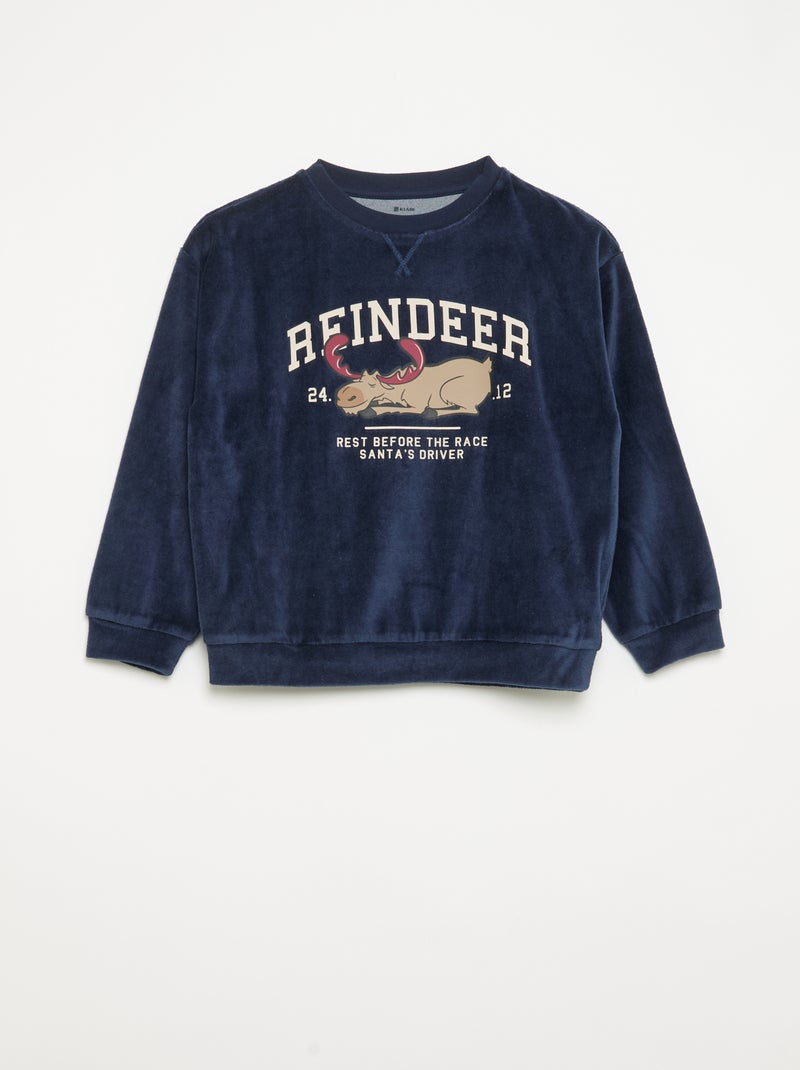 Kerstset: 2-delige pyjama + muts Blauw - Kiabi