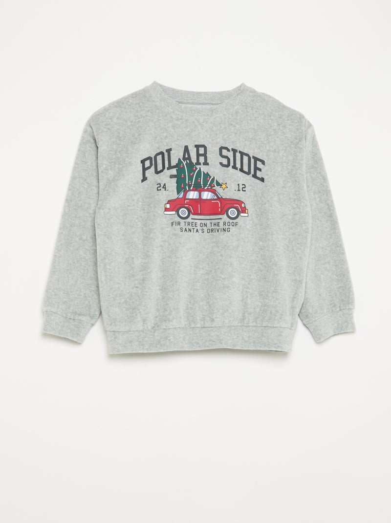 Kerstset: 2-delige pyjama + muts Grijs - Kiabi