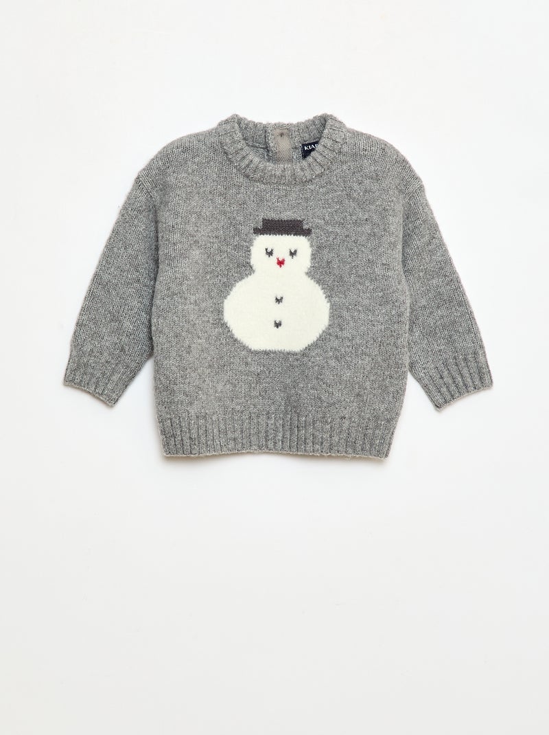 Kerstsetje - Trui + legging van tricot Grijs - Kiabi