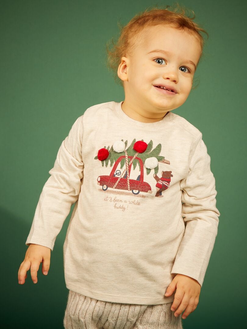 Kerstshirt met kerstboom BIEGE Kiabi 5.00€