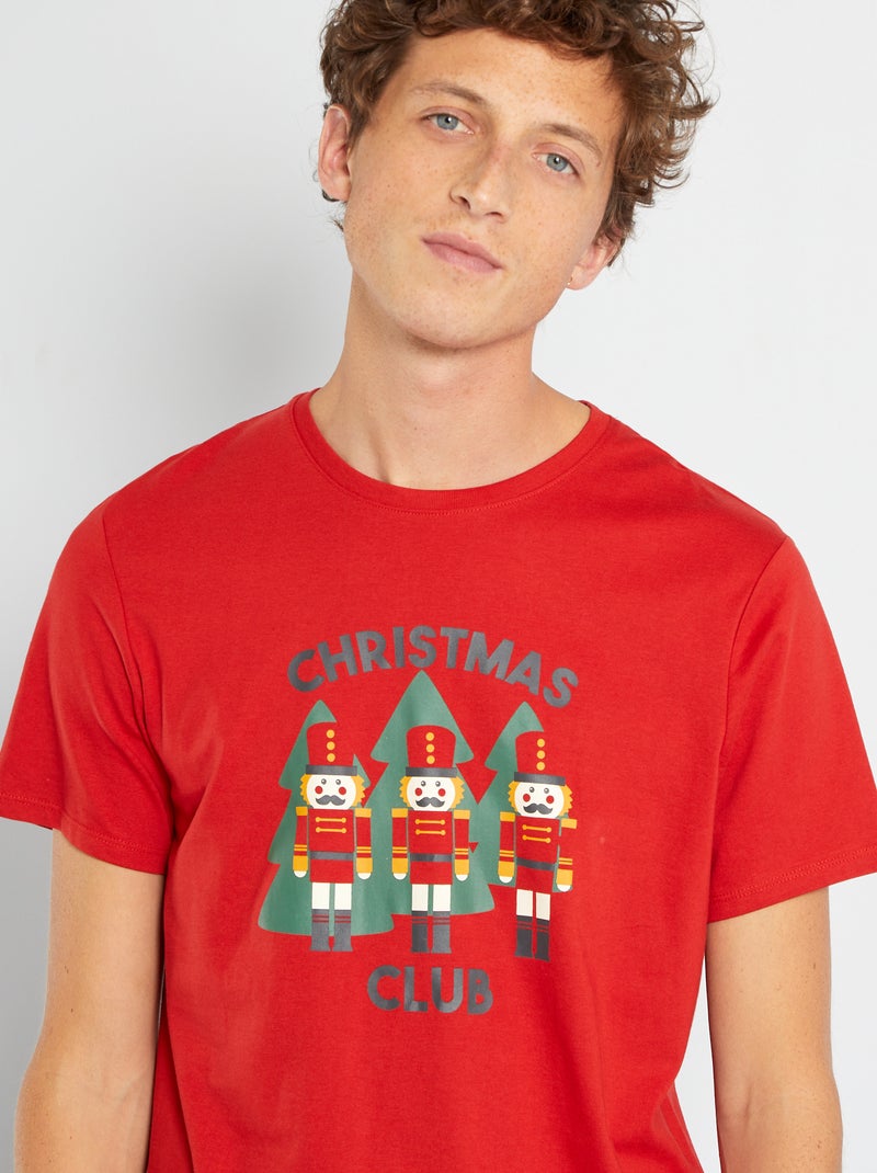 Kerstshirt ROOD - Kiabi