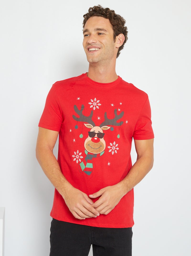 Kerstshirt ROOD - Kiabi