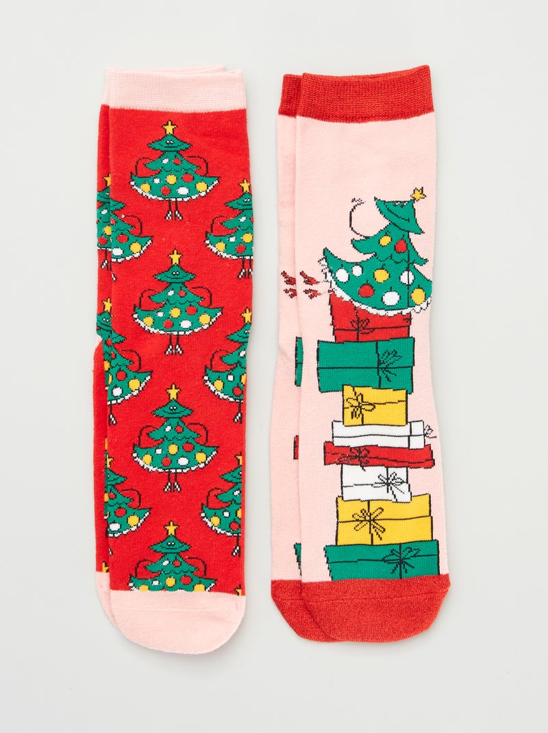 Kerstsokken - Set van 2 paar ROSE - Kiabi