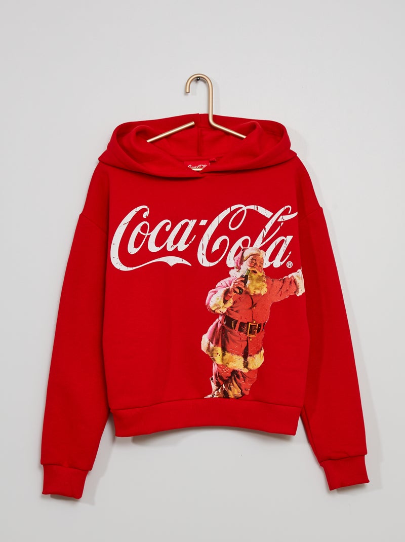 Kerstsweater met capuchon 'Coca Cola' ROOD - Kiabi