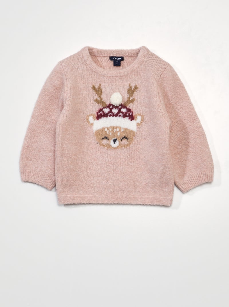 Kersttrui met hertje ROSE - Kiabi