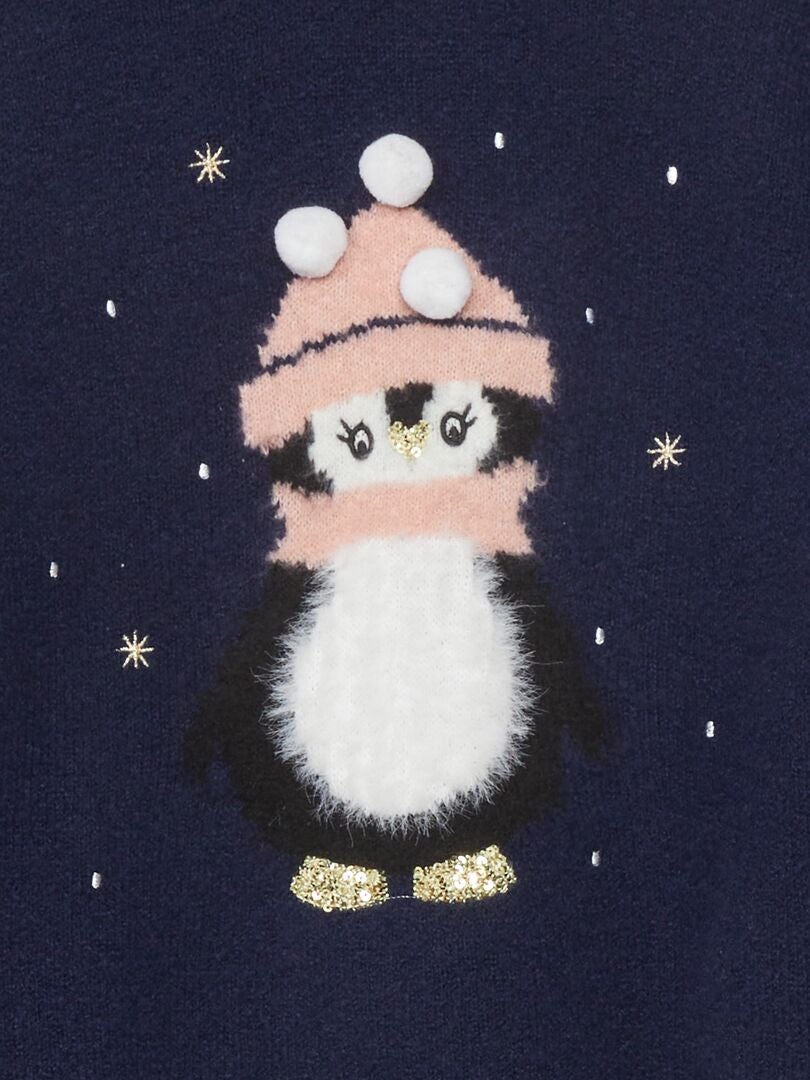 Generisch Kersttrui met capuchon met casual, modieuze print en lange