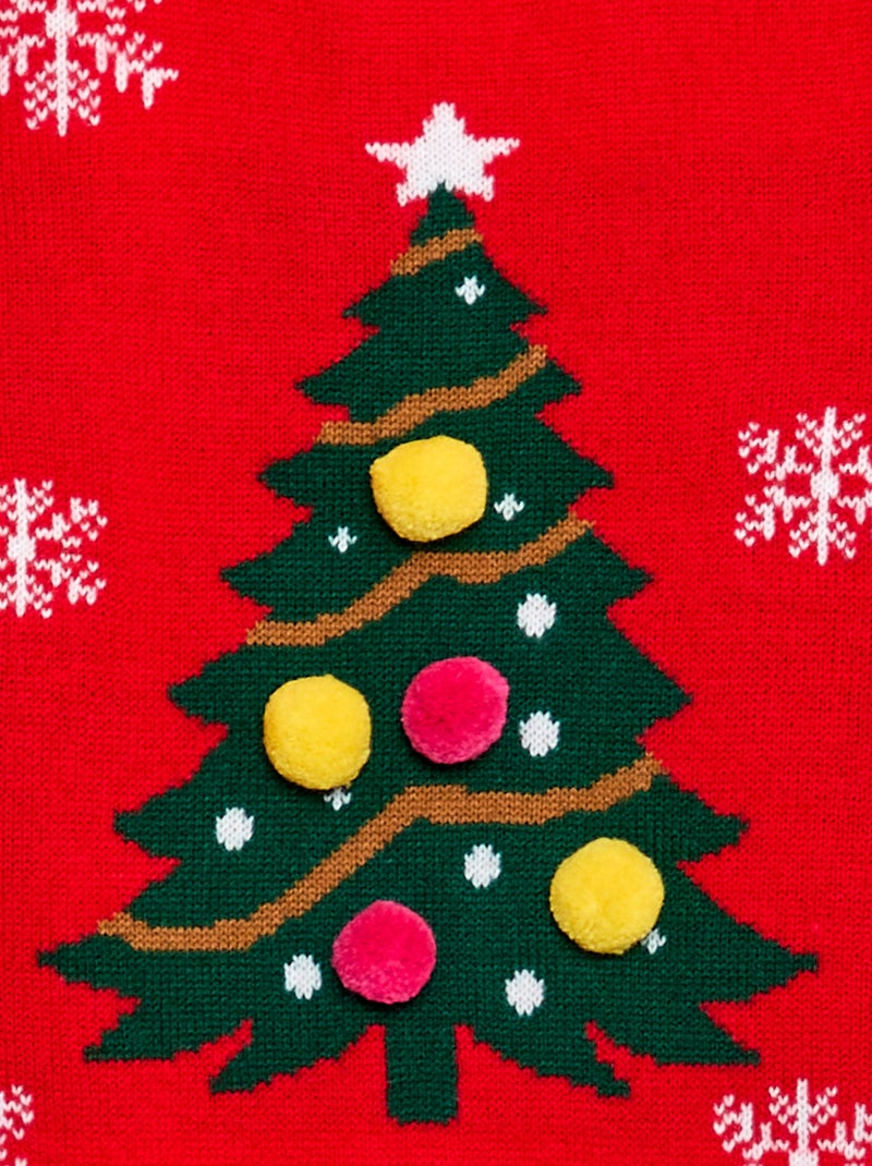 Kersttrui met print Rood - Kiabi