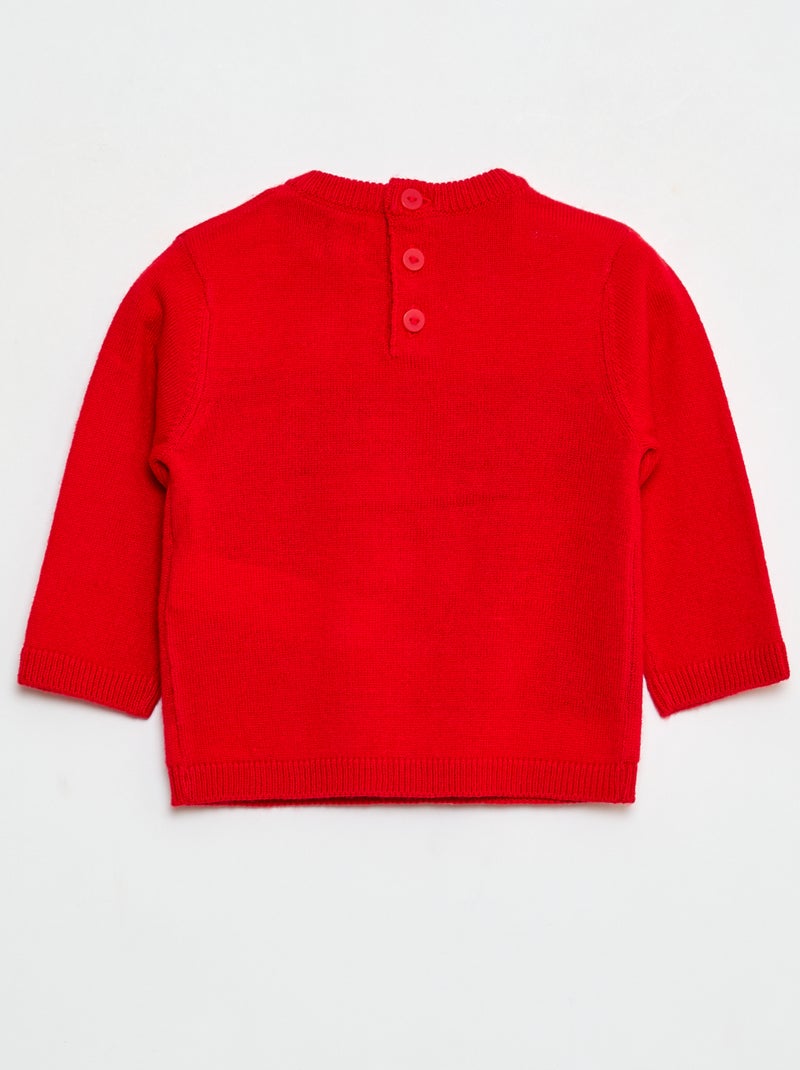 Kersttrui met print Rood - Kiabi