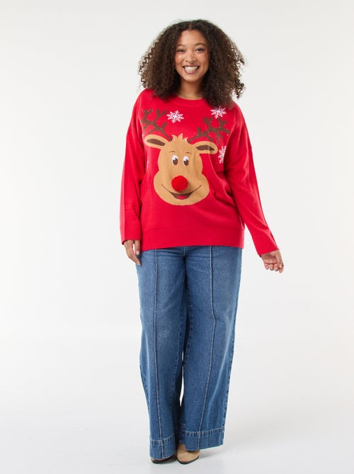 Kersttrui met rendierprint - Kiabi