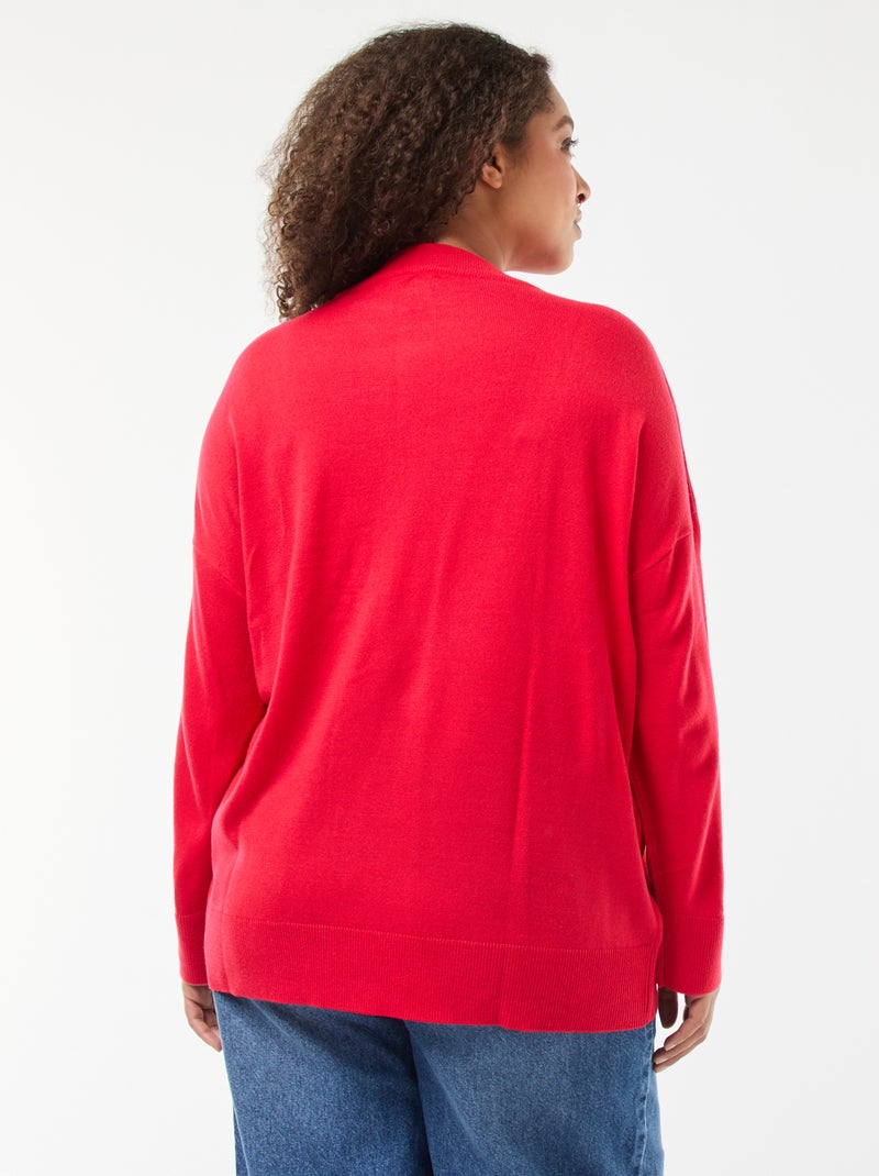 Kersttrui met rendierprint Rood - Kiabi