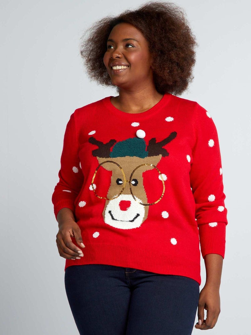 Kersttrui 'Vero Moda Curve' ROOD - Kiabi