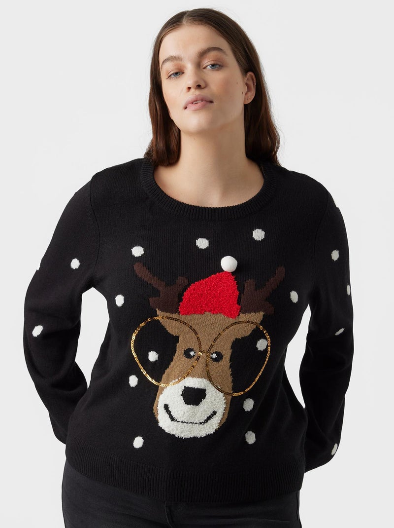 Kersttrui 'Vero Moda Curve' ZWART - Kiabi