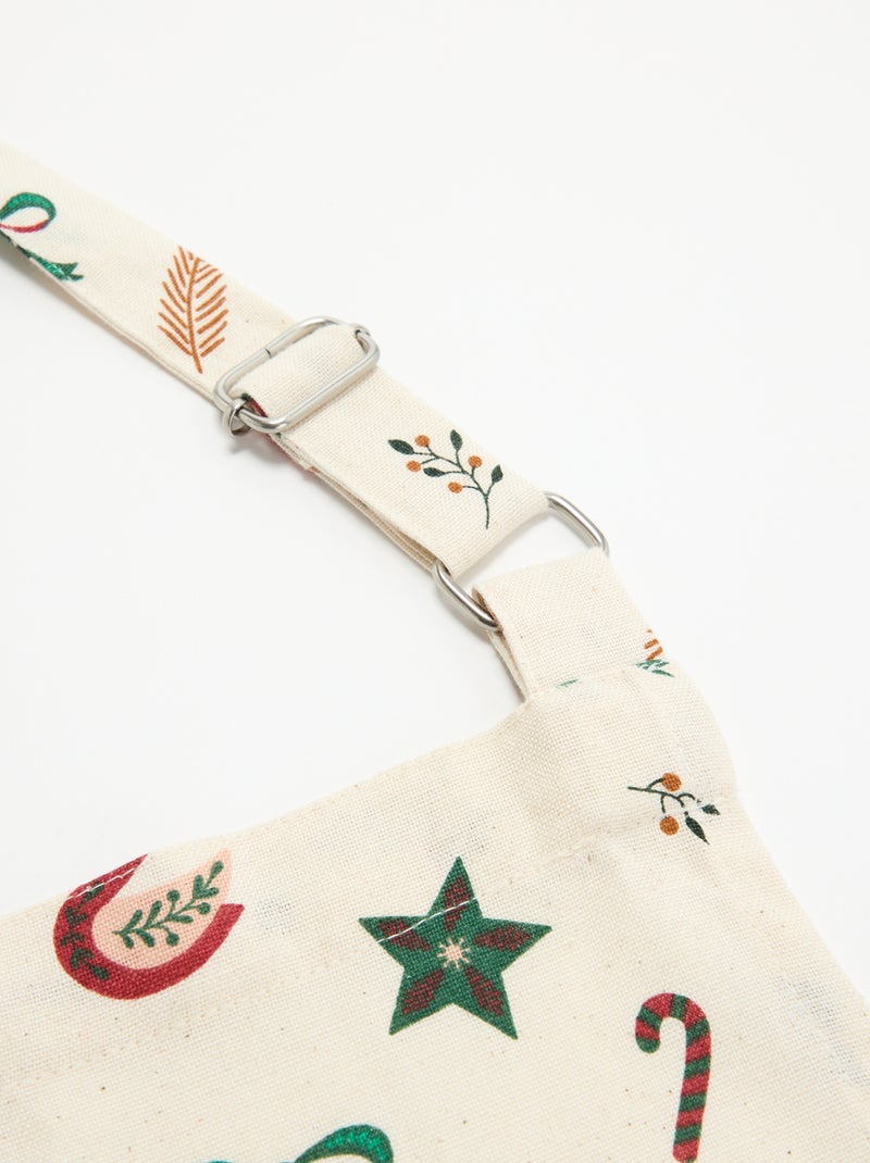Keukenschort 'Kerst' - KIABI Home Ecru - Kiabi