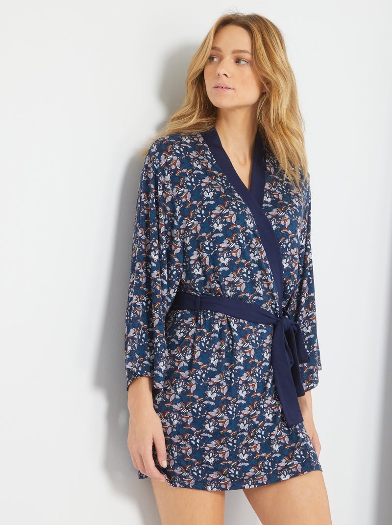 Kimono 'Envie de Lingerie' BLAUW - Kiabi