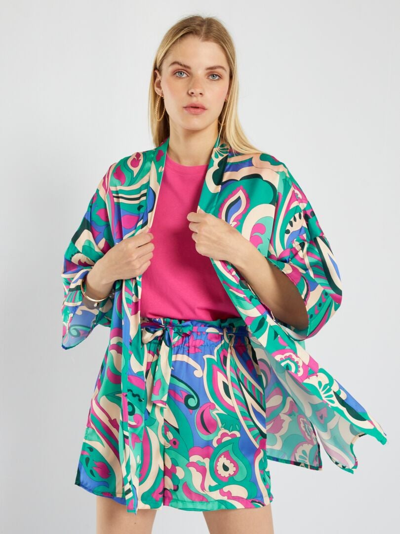Kimonojasje met print GROEN - Kiabi
