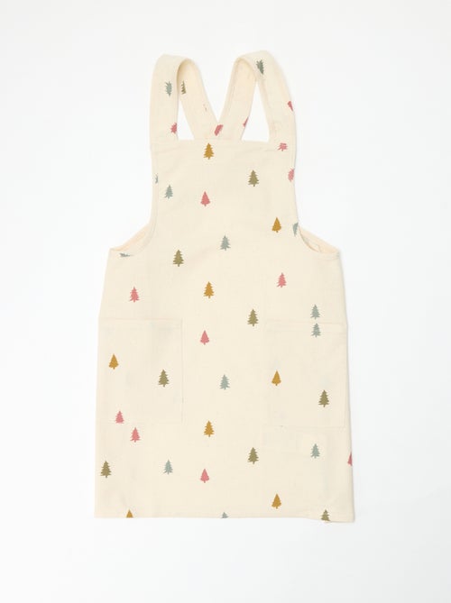 Kinder schort met kerstprint van katoen 55x49 cm - Kiabi Kinder schort met kerstprint van katoen 55x49 cm - Kiabi