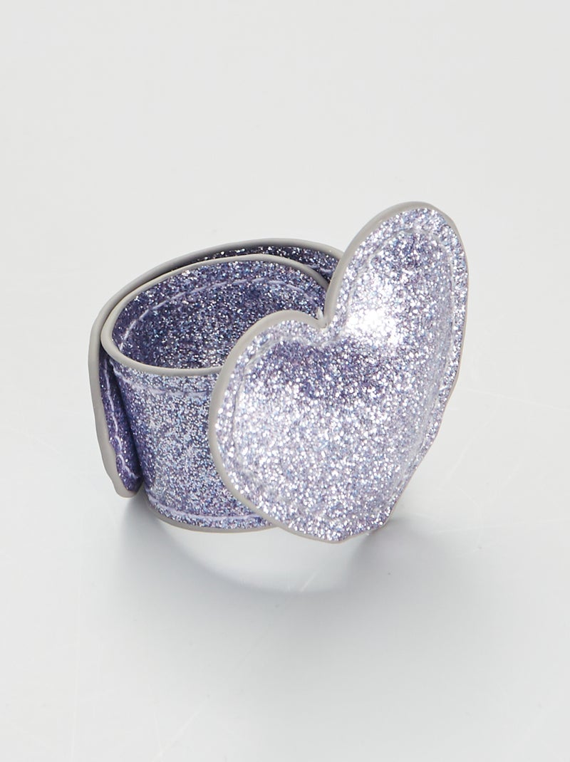 Klaparmband met hartje BLAUW - Kiabi