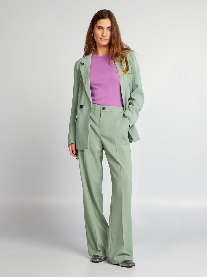 Klassieke, wijde broek GROEN - Kiabi