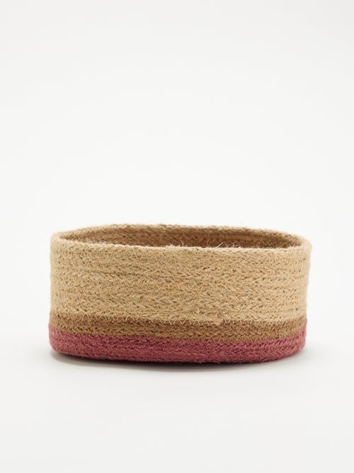 Klein opbergmandje van jute - Kiabi