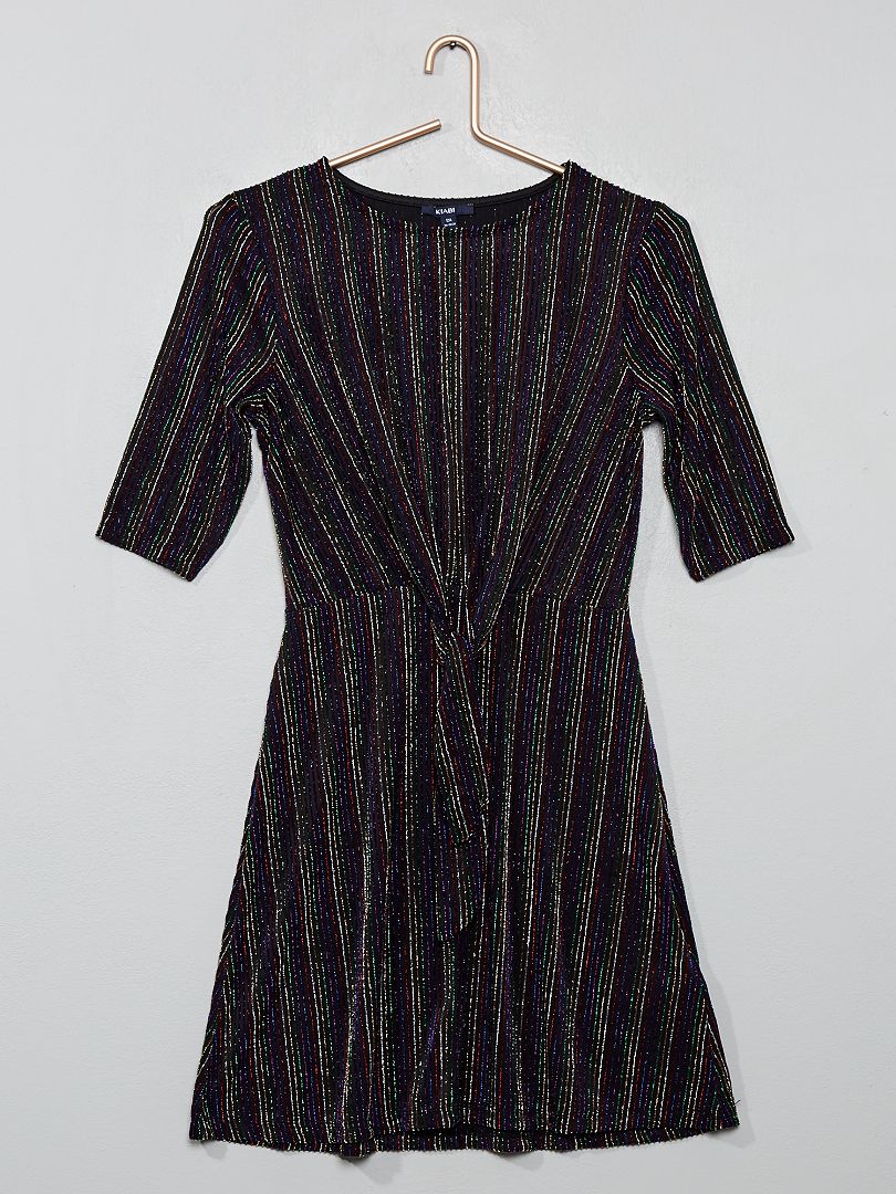 Kleurige gestreepte jurk meerkleurig gestreept - Kiabi