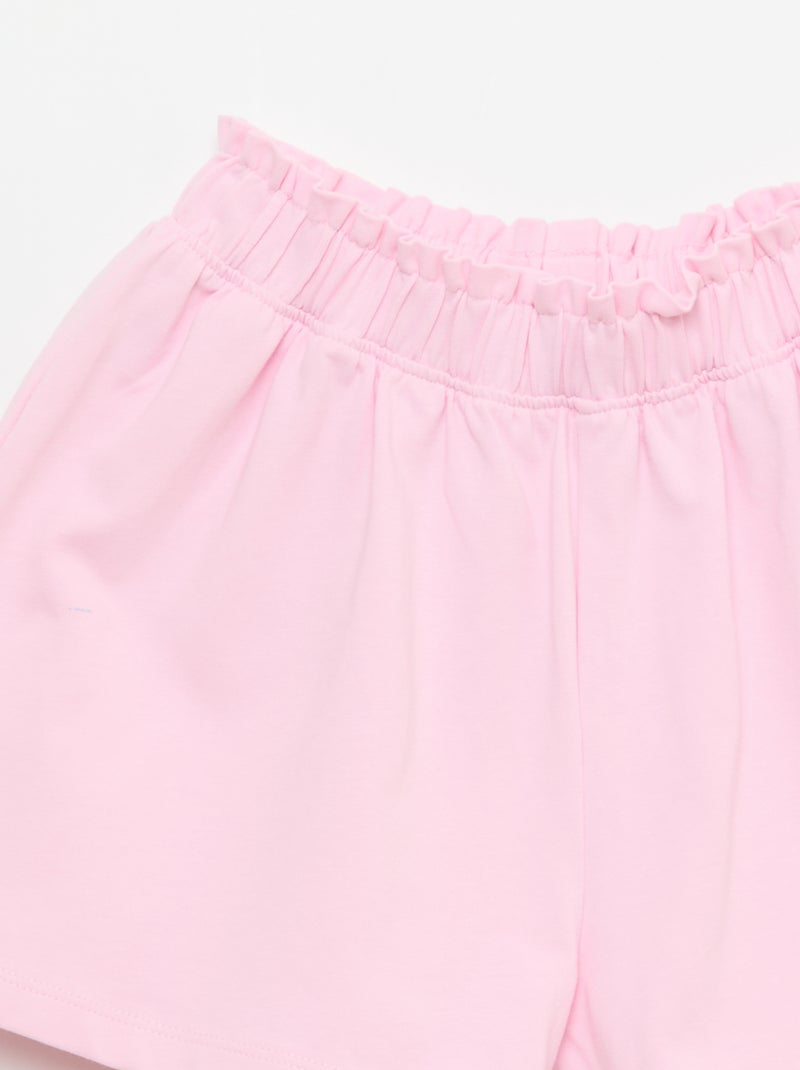 Kleurrijke short met volants in de taille Rose - Kiabi