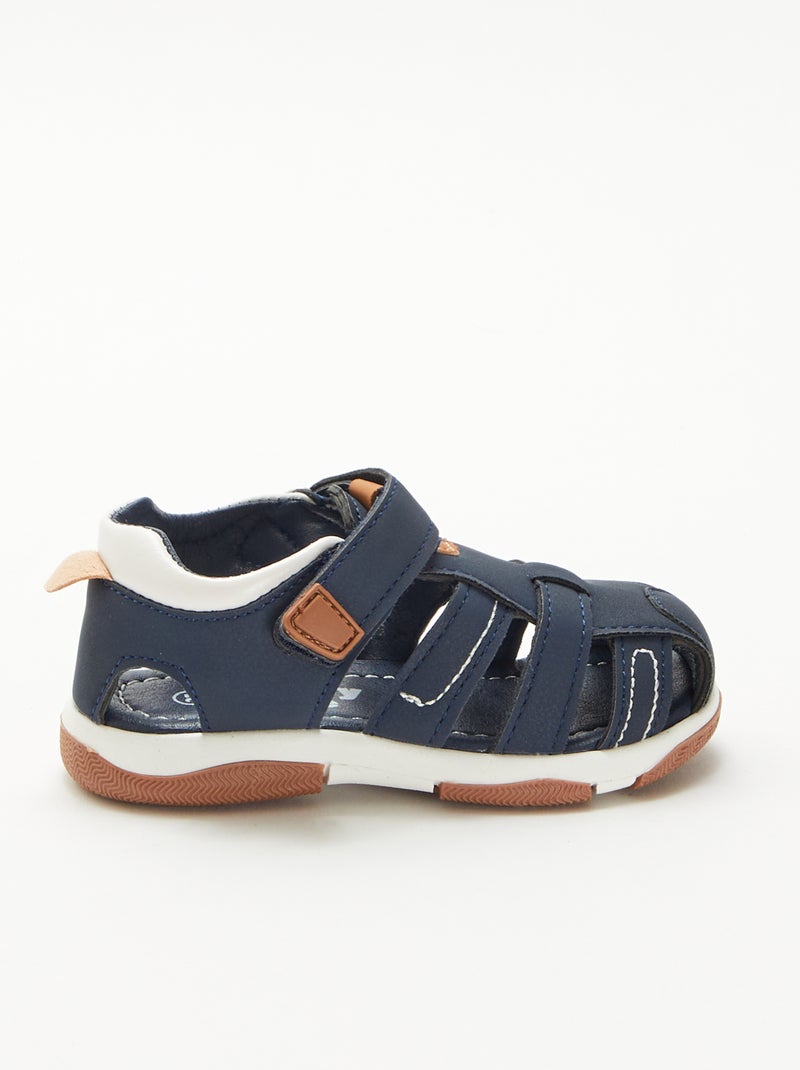 Klittenbandsandalen Blauw - Kiabi