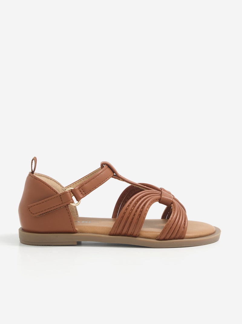 Klittenbandsandalen Bruin - Kiabi