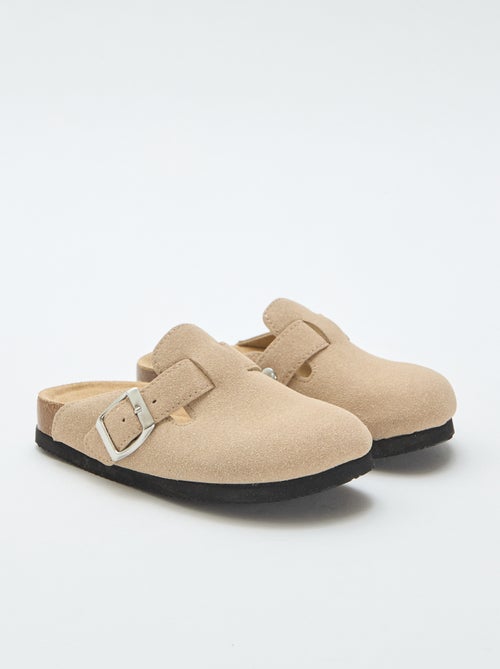 Klompen van suèdine met een gesp - Kiabi