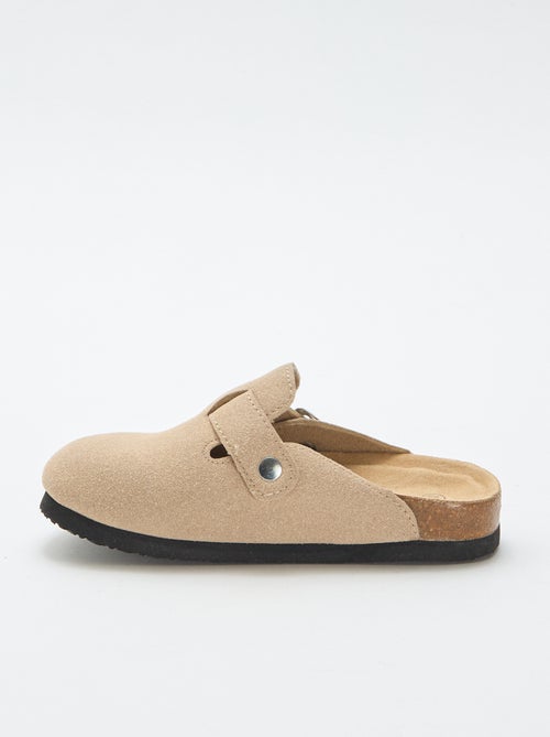 Klompen van suèdine met een gesp - Kiabi