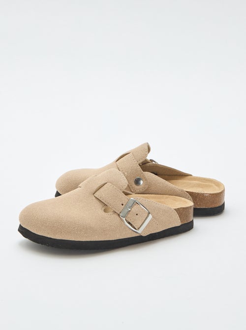 Klompen van suèdine met een gesp - Kiabi